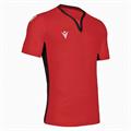 Canopus Shirt Shortsleeve RED/BLK S Elegant teknisk t-skjorte - Unisex