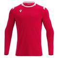 Alhena Shirt Longsleeve RED/WHT XS Langermet teknisk spillerdrakt - Unisex