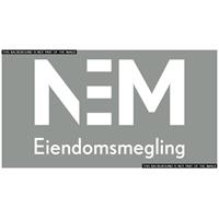 Frei NEM Eiendom Hvit logo N Transfermerke 85x56mm